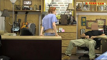 Preview 1 of Armpit Gay Male - Skinny redhead drilled by nasty pawn guy in his pawnshop