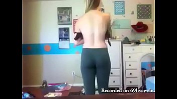 Preview 2 of Couple Rape Innocent Girl - My girlfriend shows her tits and ass on webcam she is hot