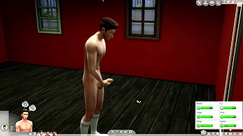 Preview 2 of Tank Buttd Porn - The Sims 4 Male Masturbation Mirror
