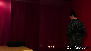 Preview 1 of Banging Oil - Peculiar peach gets cum shot on her face eating all the cum