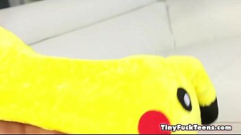 Preview 2 of Girls Original - Crammed Freya Von Doom tight Pikapussy with some pallet town penis