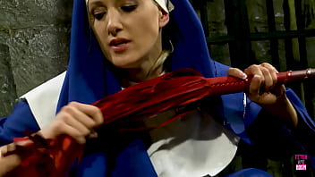 Preview 2 of I Sr - A possessed blonde has to lick the pussy of a perverted nun