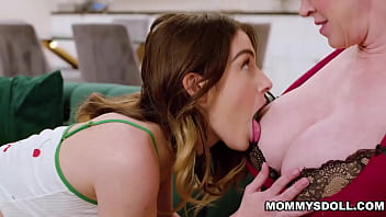 Preview 2 of Pegen Tenha - Stepmom Dee Williams and her stepdaughter Chanel Camryn having a hot and intimate lesbian fuck sesh