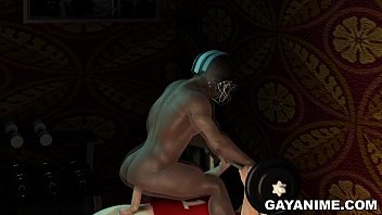 Preview 1 of Thamil Sex Vidoes - Two 3D football players having sex in the weight room