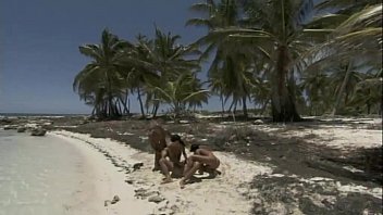 Preview 3 of Romanian Defloration - In a desert island two couples are fucking on the beach