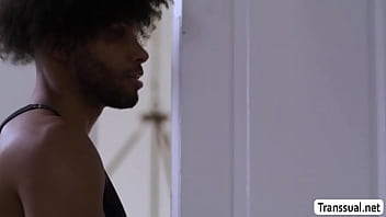 Preview 1 of Family Xxxmom Son - Black Gay gets ass barebacked by his TS stepmommy