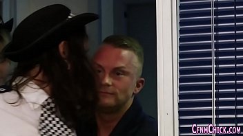 Preview 1 of Kity Rose - Cfnm police mistress jizz