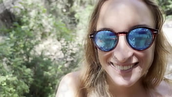 Preview 1 of Kidnap Xxx Video - Blonde girl find a place in the woods to give a blowjob to his friend
