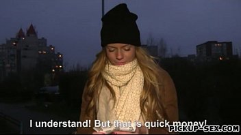 Preview 1 of Hot Black Mature Bbw - Eurobabe gets banged in public for cash