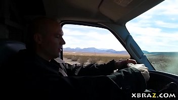 Preview 1 of Gassy Erotic - Huge tits car mechanic Nikki Benz anal sex in the desert