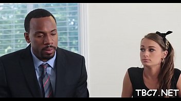 Preview 1 of Lily Lvy - Black lad makes the floozy cum