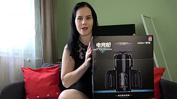 Preview 1 of Xxx 14 - Mistress Anna unpacked and reviewed the XSpaceCup masturbator and then milked the slave