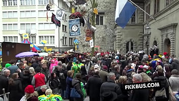 Preview 1 of Family Strokas Com - FKK BUS 40 - Luzerner Fasnacht 2014