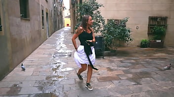 Preview 1 of Muslim Girl And Hindu Man - I had sex in Barcelona Streets!! - Public