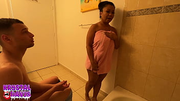 Preview 1 of Seal Peak Dnot Tuch Befor Fuck - Bathroom Share with my Step Son