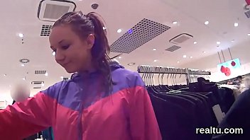 Preview 2 of Squirt Thriller - Exceptional czech nympho gets seduced in the mall and penetrated in pov