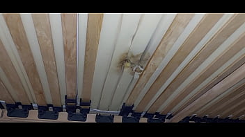 Preview 1 of Big Rape Movie - masturbation with the hole in the mattress and ejaculation of sperm under the bed