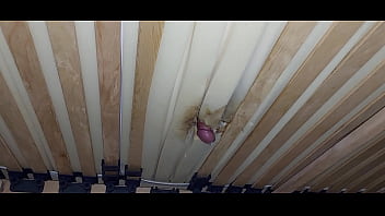 Preview 4 of Big Rape Movie - masturbation with the hole in the mattress and ejaculation of sperm under the bed
