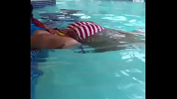 Preview 1 of Cutie Ass Bedroom - cherokeedass In the pool dancing bachata