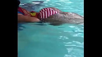 Preview 4 of Cutie Ass Bedroom - cherokeedass In the pool dancing bachata