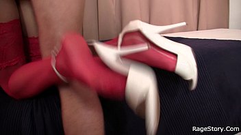 Preview 4 of Mom And Son Sex Fak - Deep throat and rough sex with girl in red lingerie