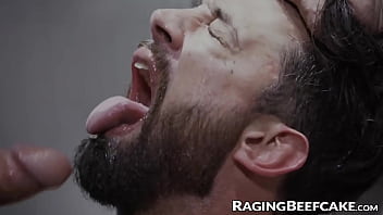 Preview 2 of Naruto Girls Pee - Tatted hunk Drew Sebastian throatfucks Bearded Alpha Wolfe