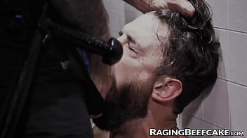 Preview 1 of Naruto Girls Pee - Tatted hunk Drew Sebastian throatfucks Bearded Alpha Wolfe