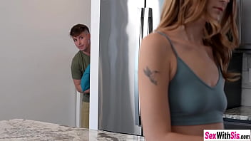 Preview 1 of Big Chut Anty - Petite teen stepsister Della Cate got big dick under the blanket by her stepbrother