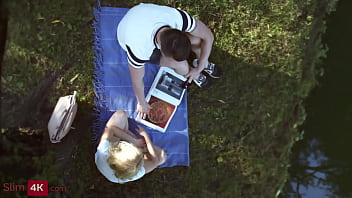 Preview 1 of May Sister Me Mom - Bambi Dee - Small-breasted blonde obsessed with cum