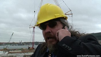Preview 1 of Mom Partey Mom - Dutch 3some On The Construction Site