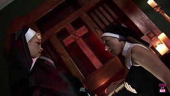Preview 1 of Big Takes - These absolutely super sexy and slutty nuns know how to please their naughty priests