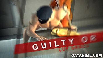 Preview 1 of Fucking Crying Hidden Camera - 3D cop gets rimmed,  fucked,  and toyed