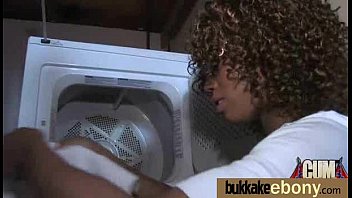 Preview 1 of Norway Jain Caste Porn - Ebony gets group cumshots 13