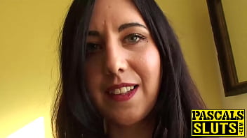 Preview 1 of Johanna Fadul Nude - Amateur brunette wife Honesty masturbates on the couch