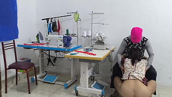 Preview 4 of Clloagre Girl Xxx Vidou - intense seduction in the sewing workshop