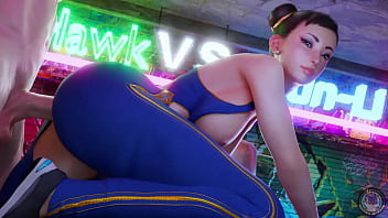 Preview 1 of Stretching Her Tight Pussy - Chun-li gets Hadouken