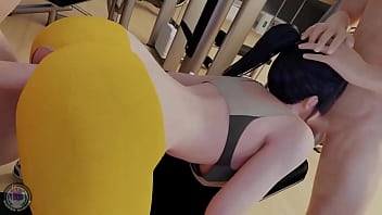 Preview 4 of Japan Ssxy - Nyotengu spitroasted in the gym