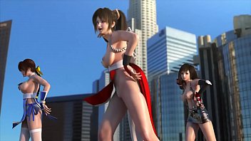 Preview 2 of Indian Catrena - 格闘系３人娘にPerfume踊らせてみた　ノーカット服破れちゃった版