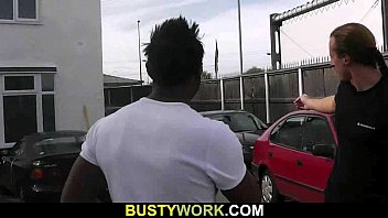 Preview 1 of Bhabi Sex Devar Video - BBW in fishnets sucks and rides black meat