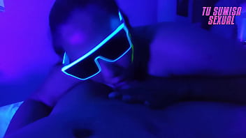 Preview 2 of Afghan Sexsy - Mamada - Garganta Profunda - Cuarto Neon - Soy La Hijastra Mas Sumisa