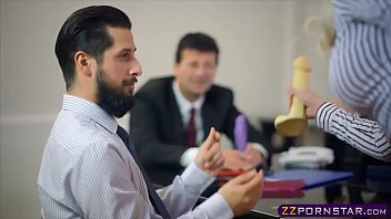 Preview 1 of Teen Sex Mairely - Female boss lady with big tits riding an employees big dick
