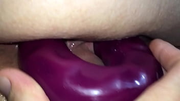 Preview 2 of Julia Ann Katie Kox - double ended dildo filling wife arse and pussy
