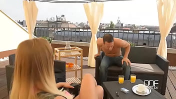 Preview 2 of Xxx Av1197 - Sausage Delight - Blonde Babe Goes For Multidick Sucking