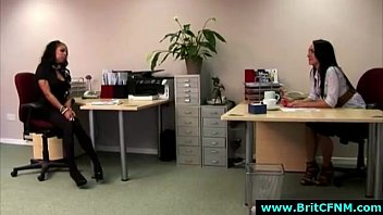 Preview 1 of Belu Eyes - British Office sleaze hits on femdom girl