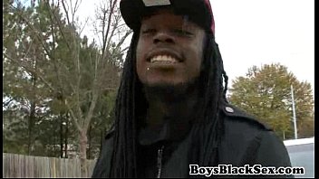 Preview 1 of Black Guy Sex Tube Cam - Blacks On Boys -Gay Hardcore Bareback Fuck Video 04