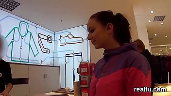 Preview 3 of Khazathn - Flawless czech teenie was teased in the supermarket and drilled in pov