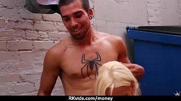 Preview 1 of Tickle Get - Tight teen fucks a man in front of the camera for cash 5