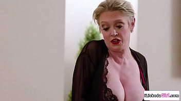 Preview 1 of Bigsy And Lora Fuck - Big tits blonde milf pussy licking lesbian teen stepdaughter