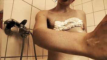 Preview 2 of Intelejen Sex - Young kinky girl whipped cream shaving,  peeing,  inserting masturbation