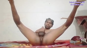 Preview 2 of Spicy Teens 5 - Rajesh Playboy 993 sat on the floor masturbating big uncut hairy cock pubes moaning legs up hairy asshole smelly feet cumming in the glass